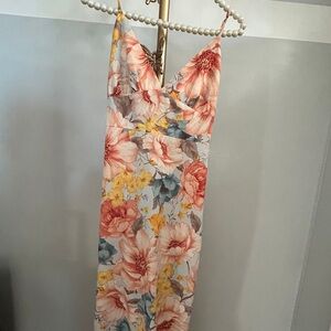 Forever 21 Floral Maxi Dress - Pink, Yellow, Blue